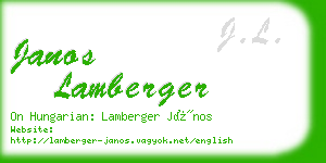 janos lamberger business card
